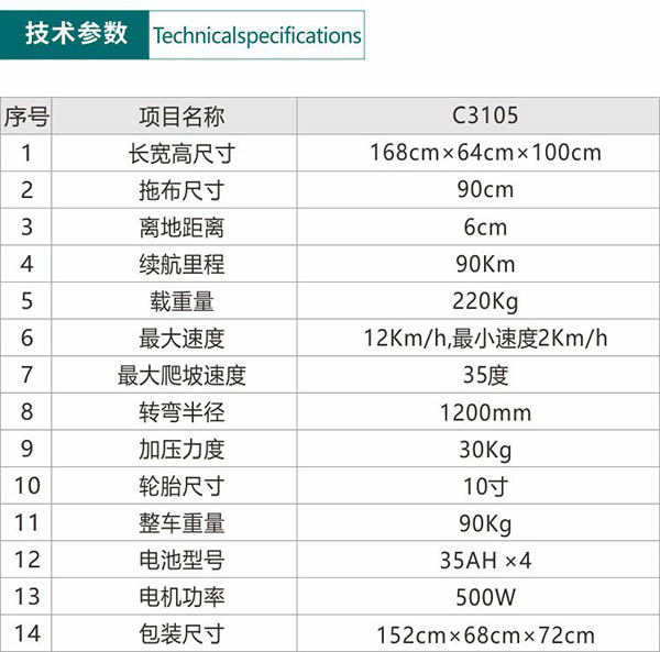 电动丁青尘推车C3105